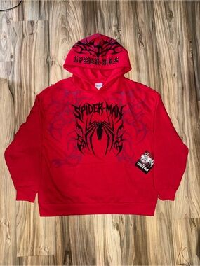 Spiderman Red Graphic Women's Pullover Hoodie